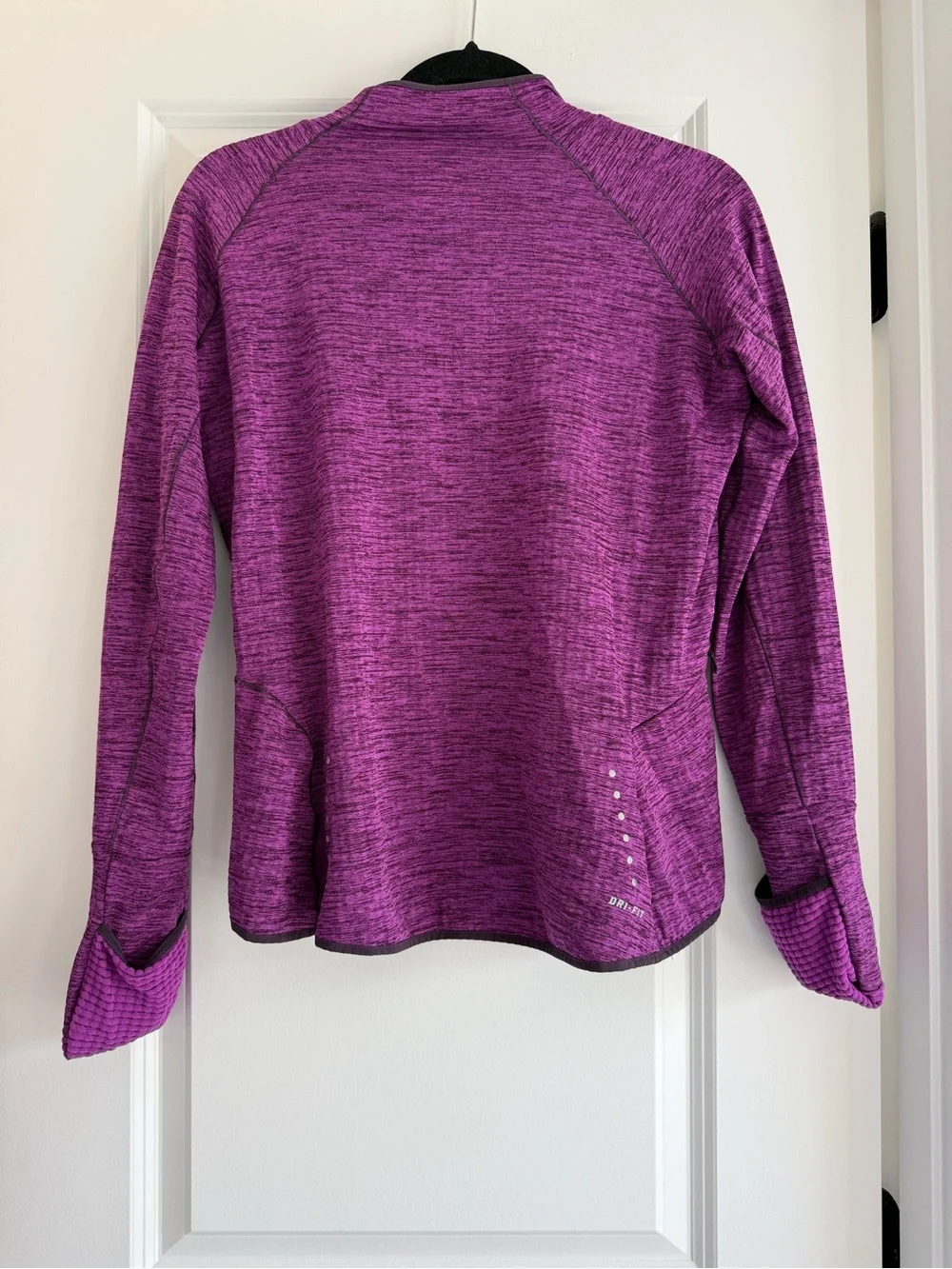 Nike Women’s Purple Heather Quarter‑Zip Running Pullover